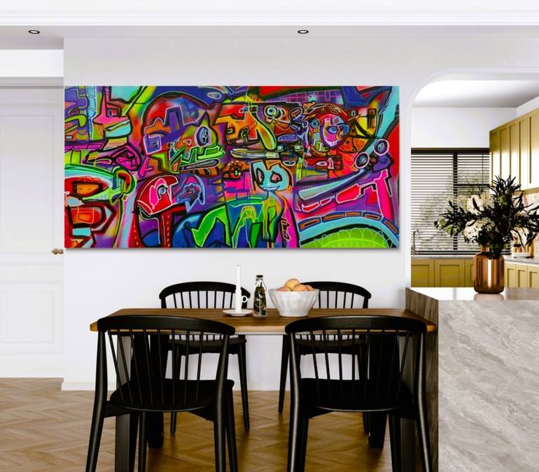 Original Street Art Graffiti Painting by Muriel Deumie