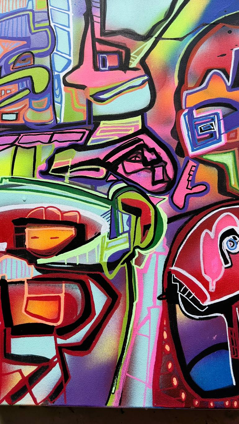 Original Street Art Graffiti Painting by Muriel Deumie