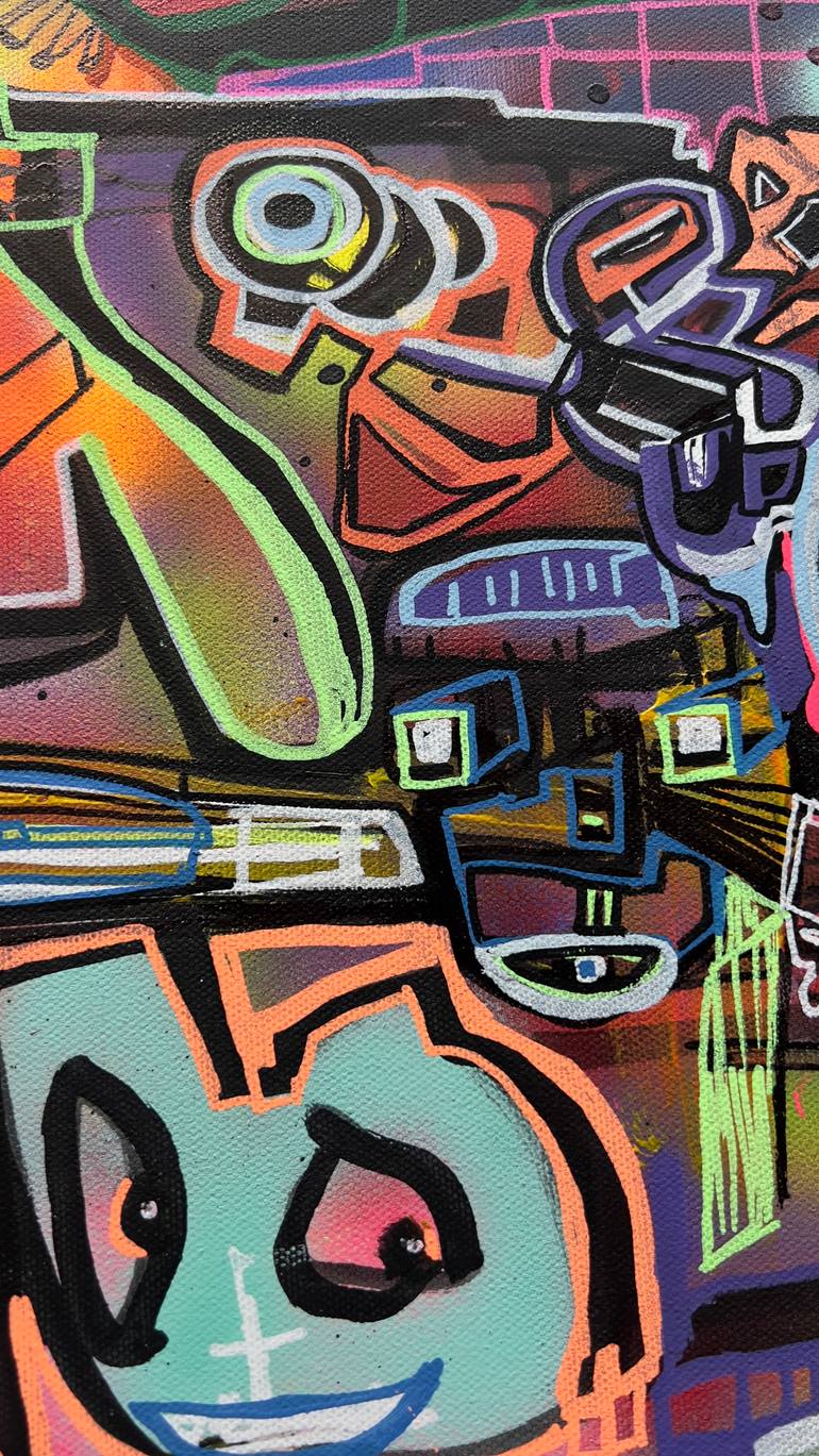 Original Street Art Graffiti Painting by Muriel Deumie