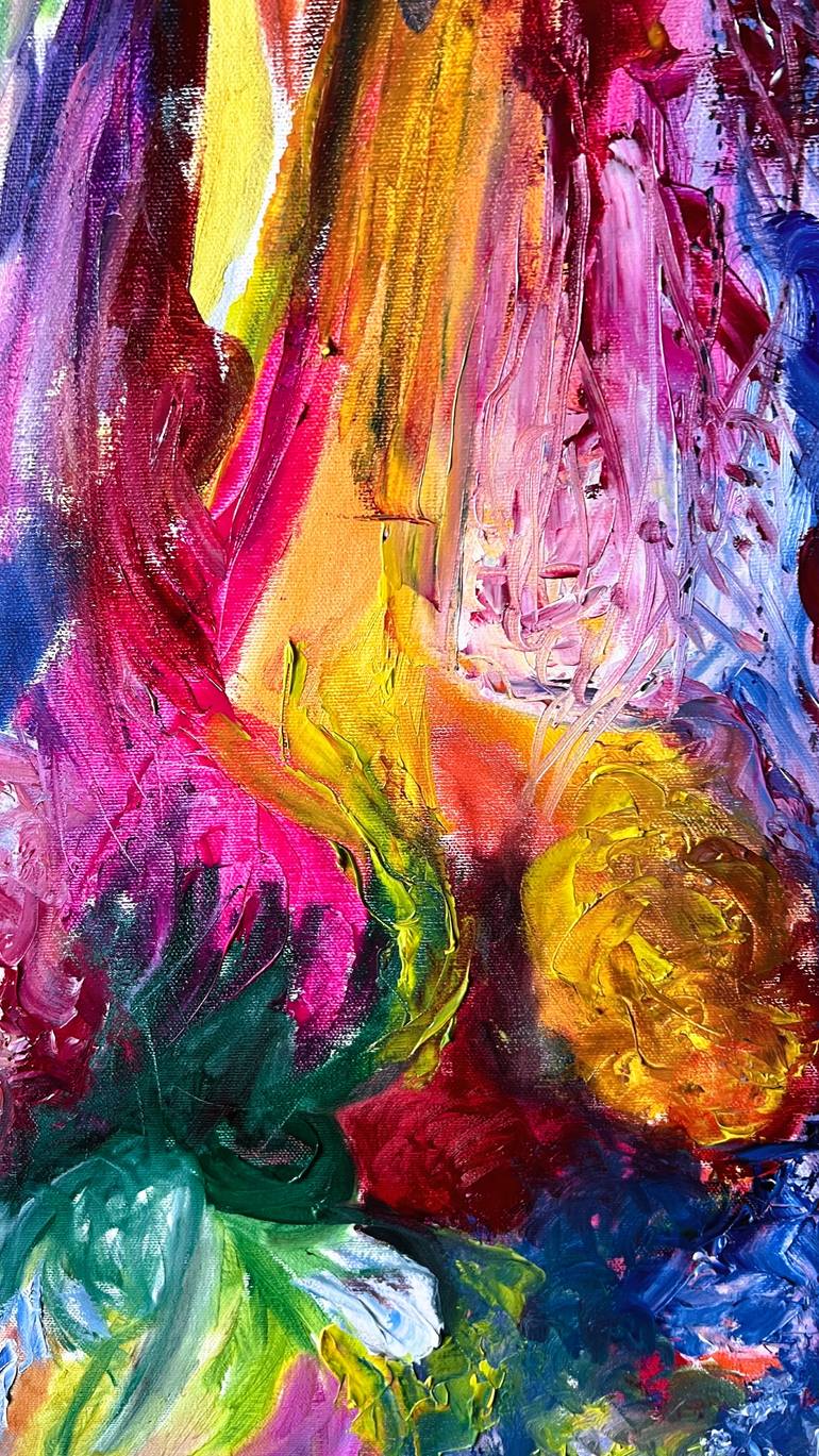 Original Abstract Expressionism Abstract Painting by Muriel Deumie