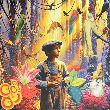 Original Artificial Intelligence Nature Collage by Muriel Deumie