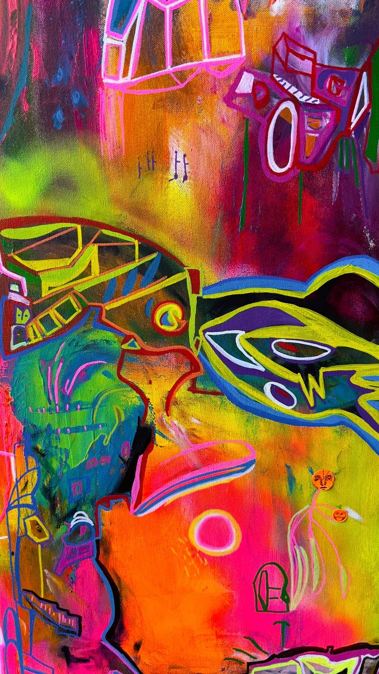 Original Street Art Graffiti Painting by Muriel Deumie