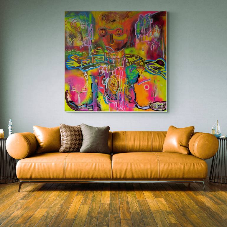 Original Street Art Graffiti Painting by Muriel Deumie