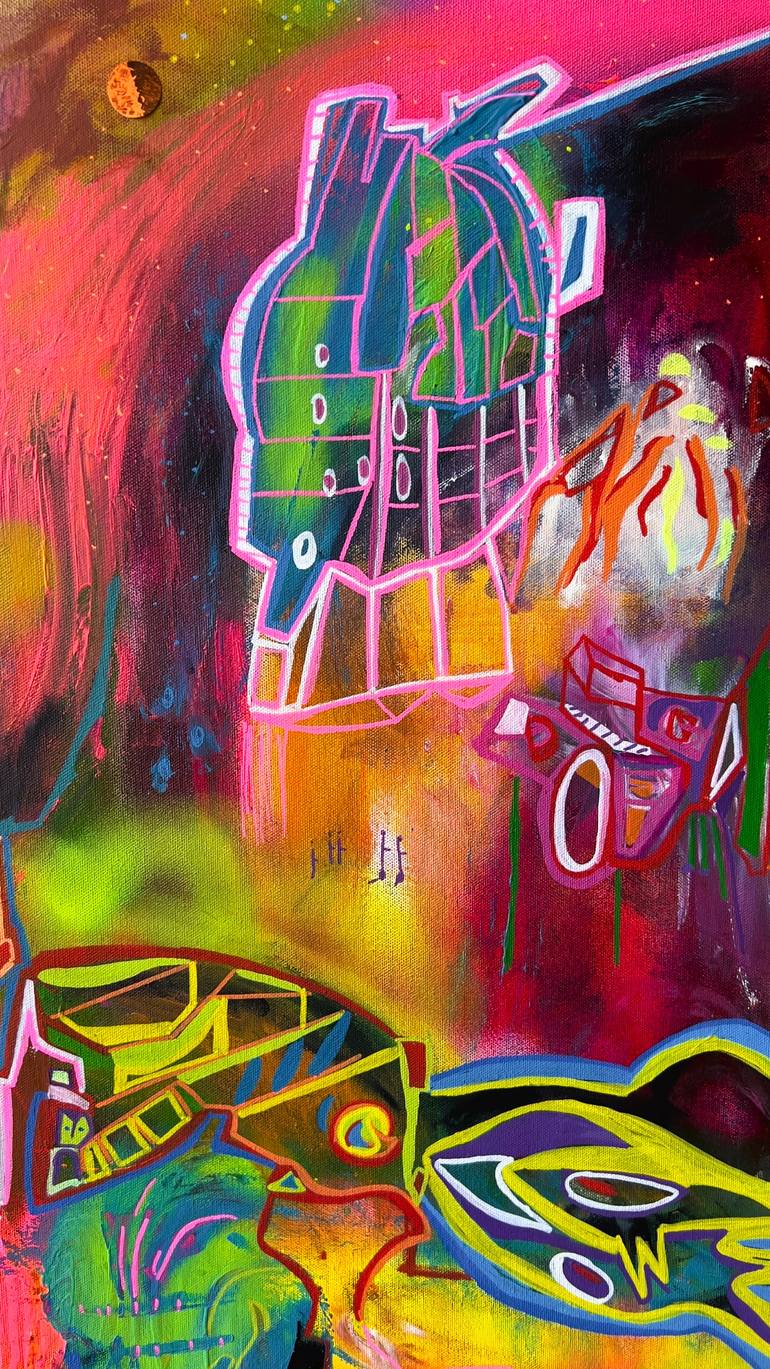 Original Street Art Graffiti Painting by Muriel Deumie