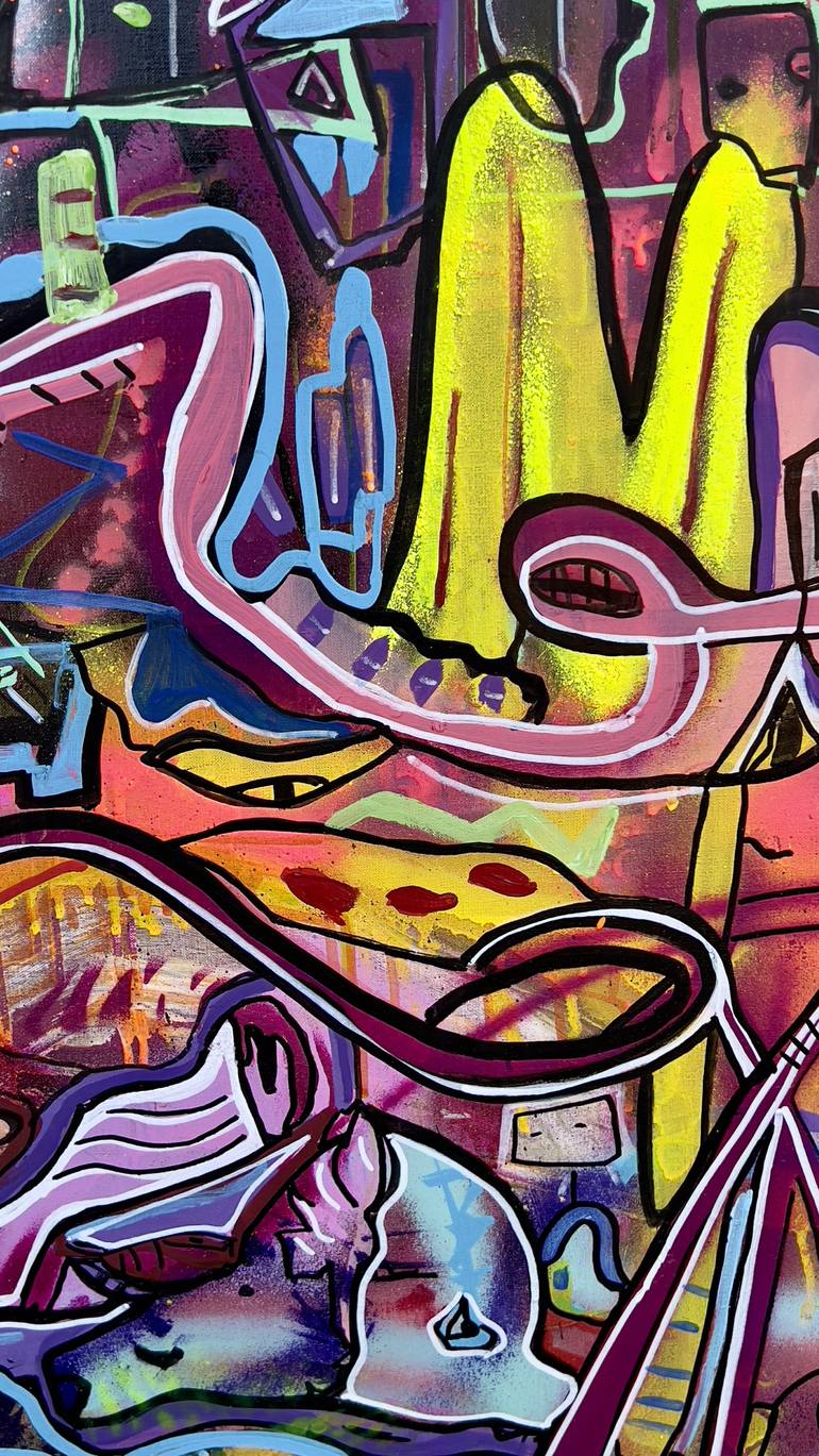 Original Street Art Graffiti Painting by Muriel Deumie