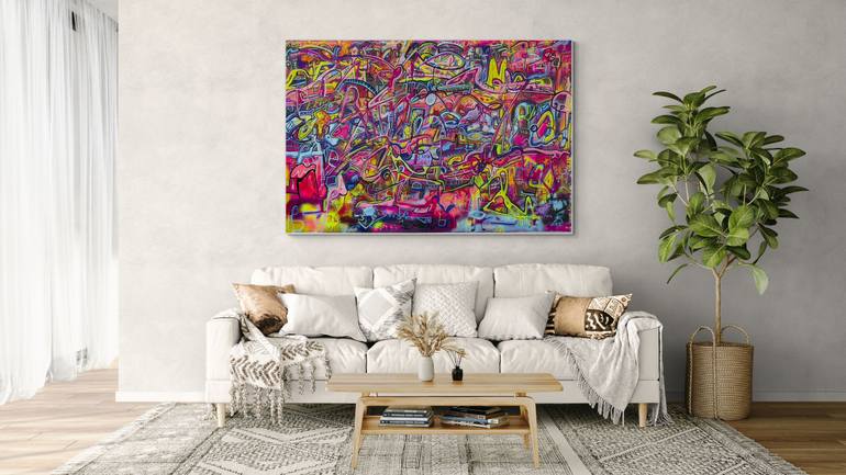 Original Street Art Graffiti Painting by Muriel Deumie