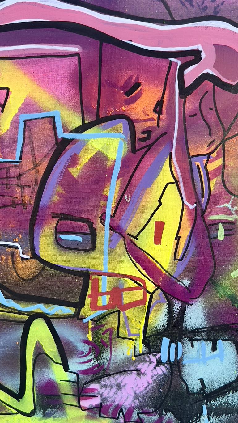 Original Street Art Graffiti Painting by Muriel Deumie