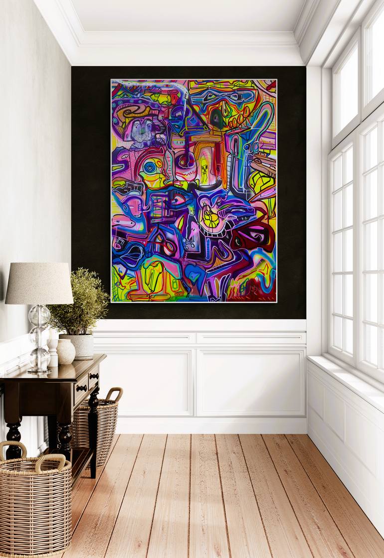 Original Street Art Graffiti Painting by Muriel Deumie