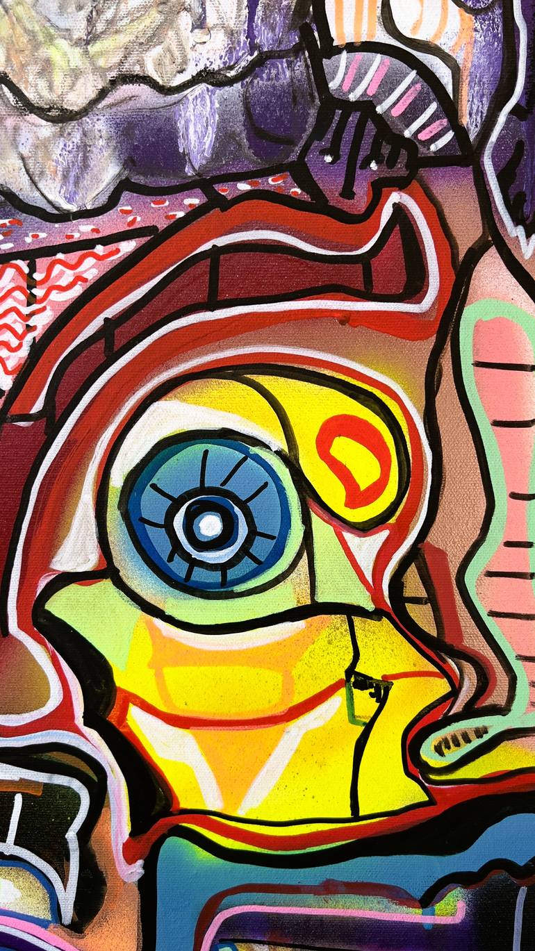 Original Street Art Graffiti Painting by Muriel Deumie