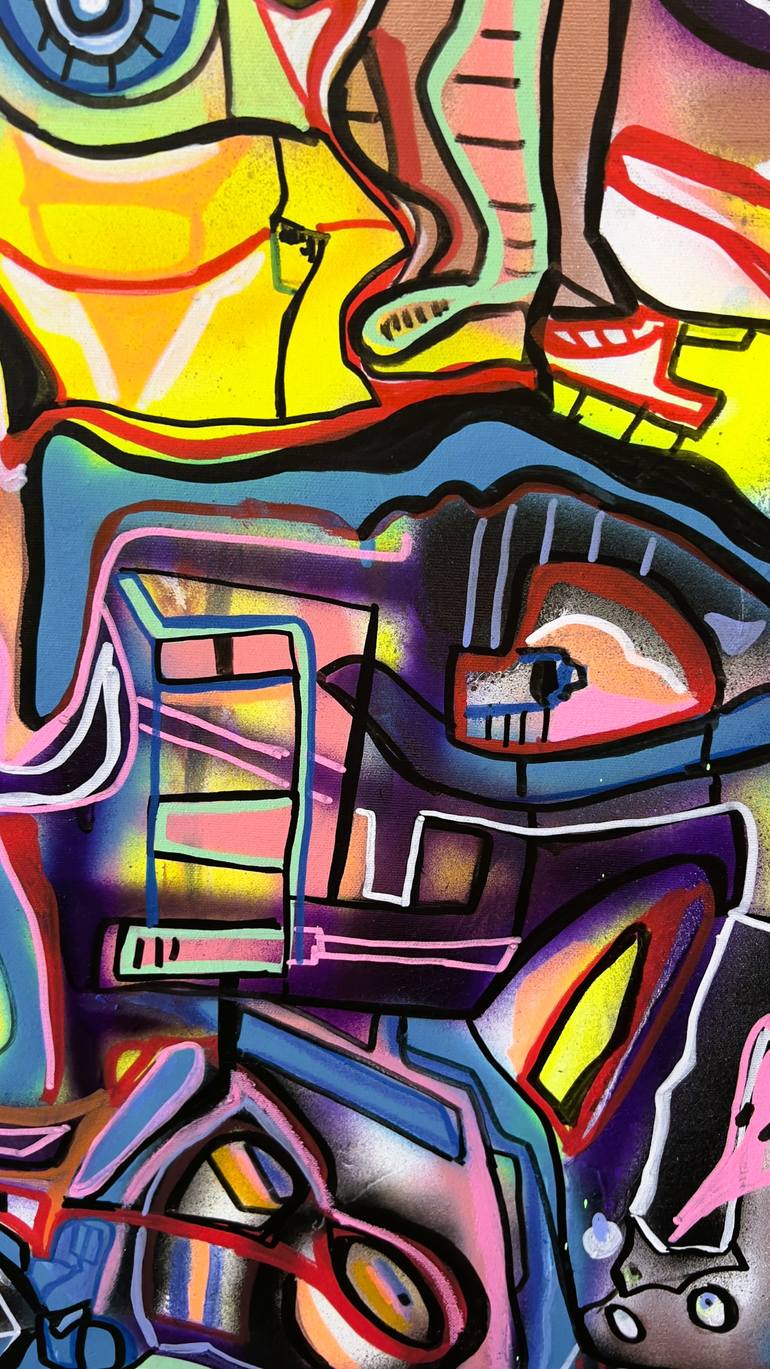 Original Street Art Graffiti Painting by Muriel Deumie