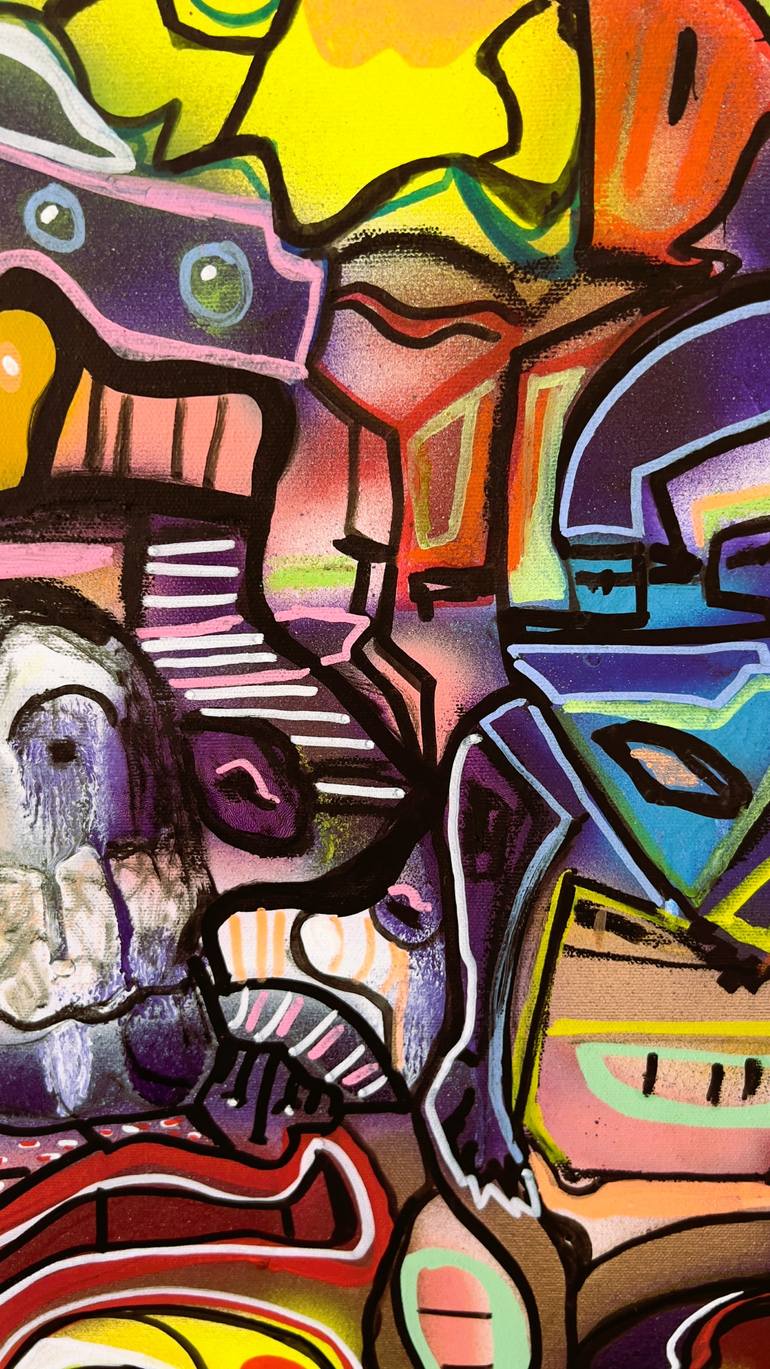 Original Street Art Graffiti Painting by Muriel Deumie
