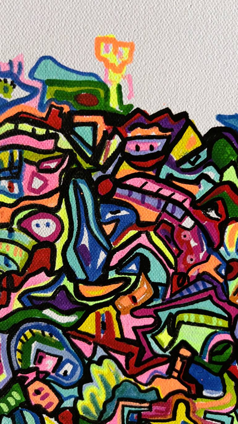 Original Pop Art Graffiti Painting by Muriel Deumie