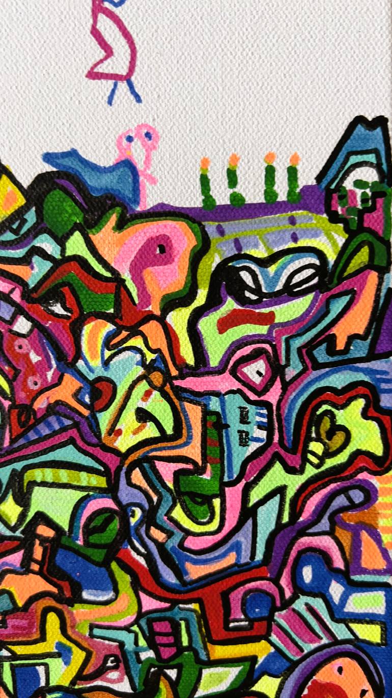Original Pop Art Graffiti Painting by Muriel Deumie