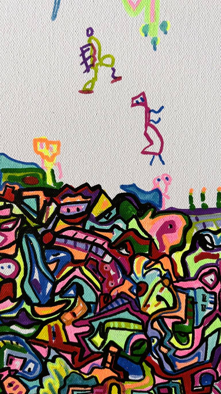 Original Pop Art Graffiti Painting by Muriel Deumie