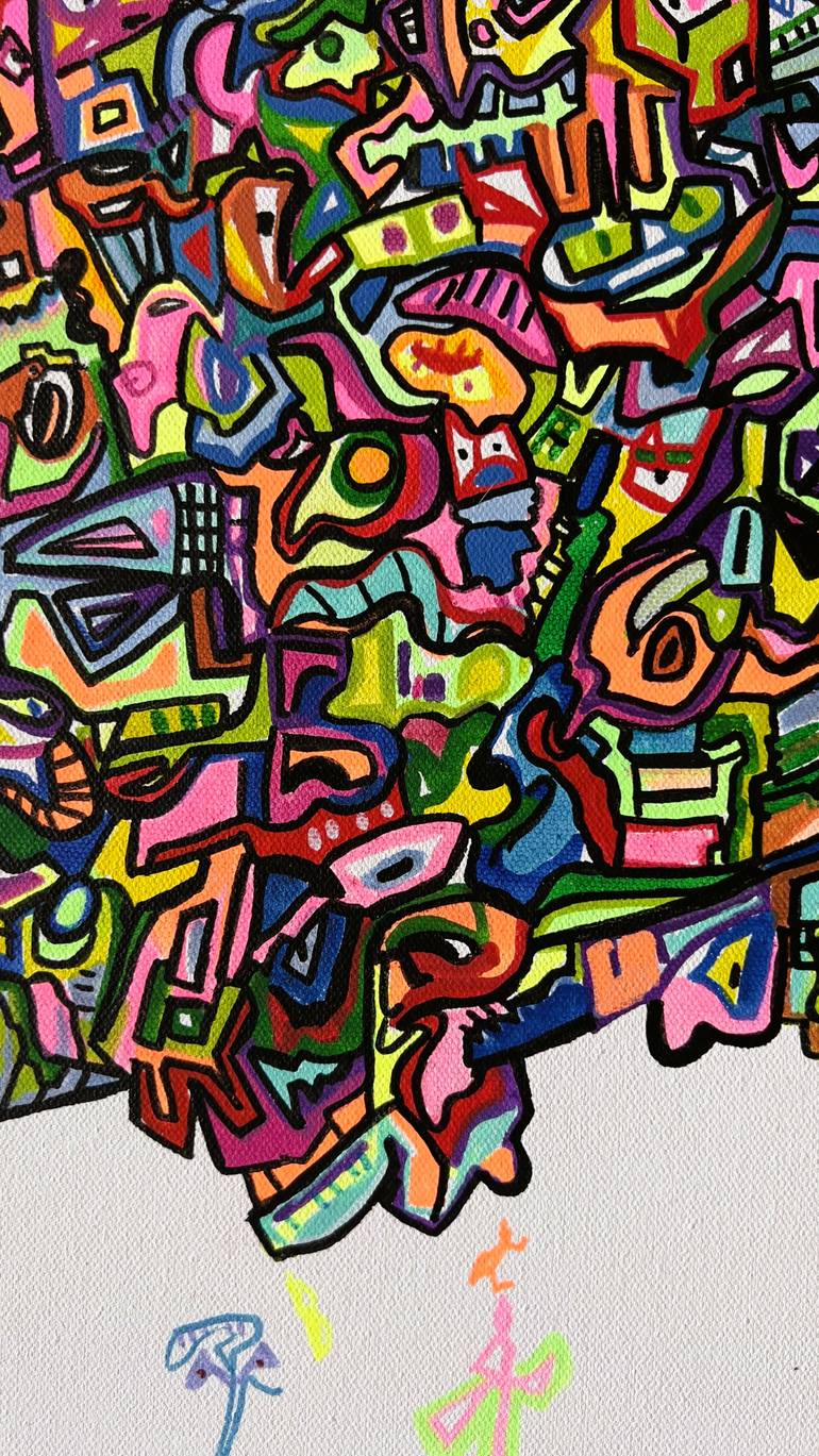 Original Pop Art Graffiti Painting by Muriel Deumie
