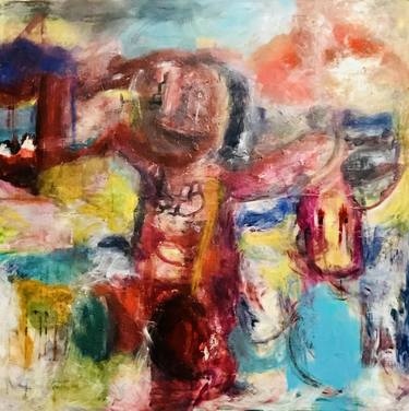 Original Abstract Expressionism Political Paintings by Muriel Deumie