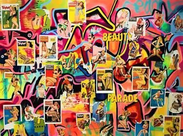 Original Pop Art Pop Culture/Celebrity Collage by Muriel Deumie