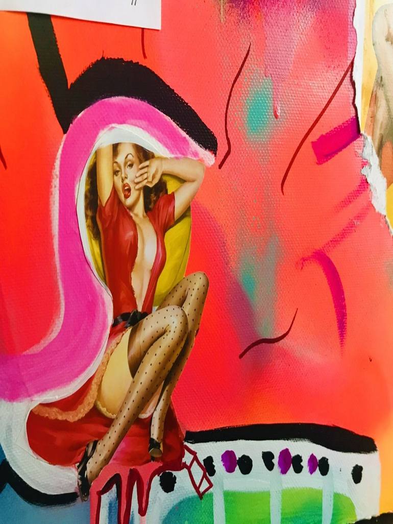Original Pop Art Pop Culture/Celebrity Collage by Muriel Deumie