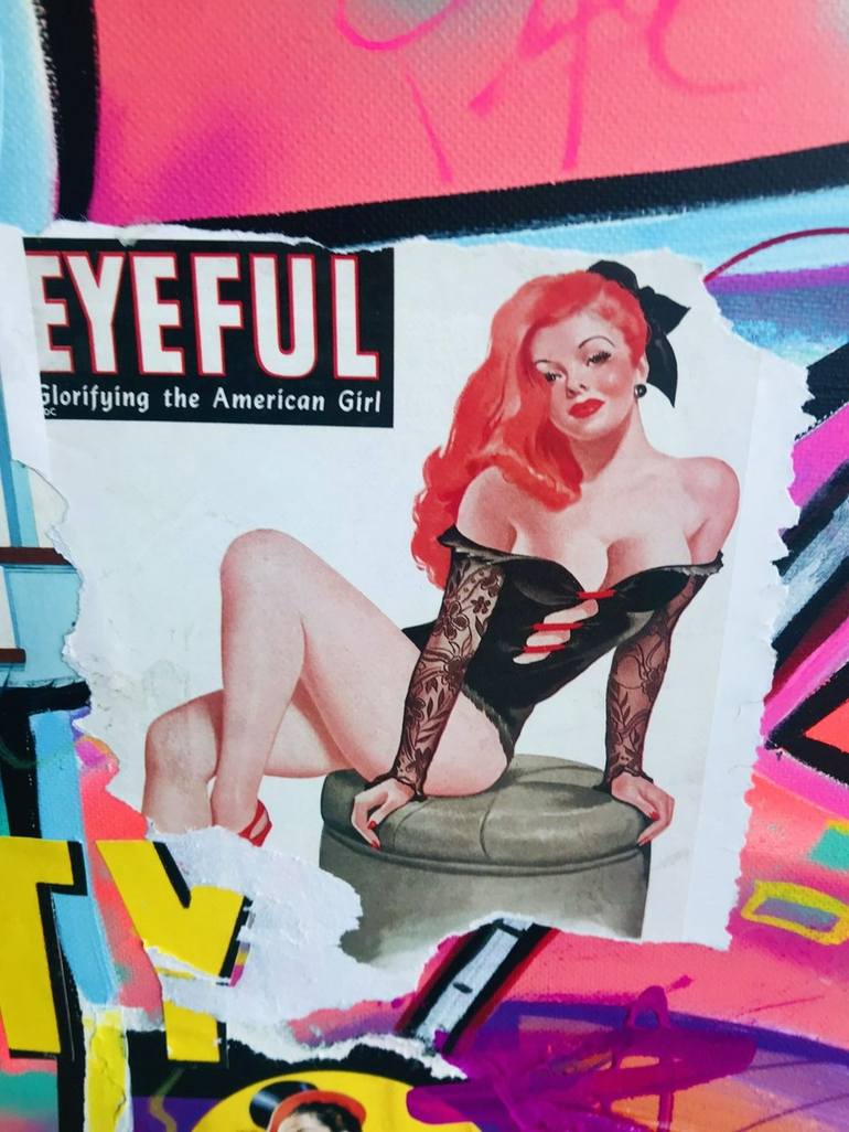 Original Pop Art Pop Culture/Celebrity Collage by Muriel Deumie