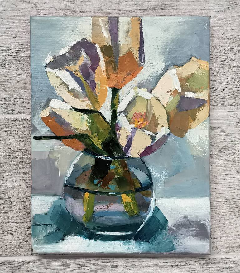 Original Abstract Botanic Painting by Anastasia Deshko