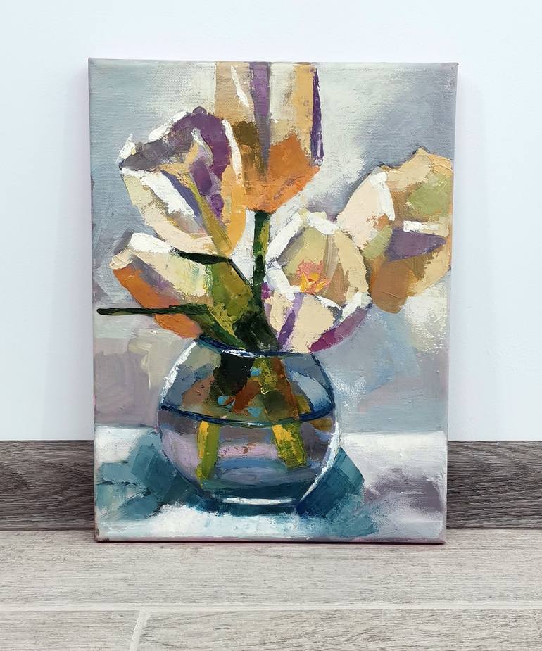 Original Abstract Botanic Painting by Anastasia Deshko