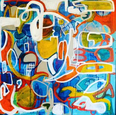 Original Abstract Expressionism Abstract Paintings by heather doble