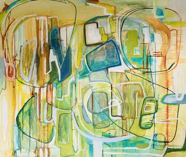 Original Abstract Expressionism Abstract Paintings by heather doble