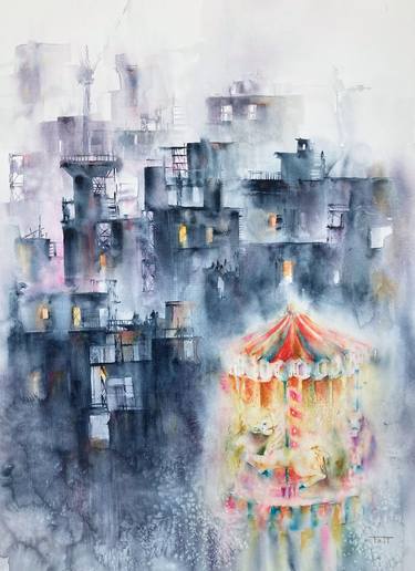 Original Conceptual Cities Paintings by Tatiana Stoilova