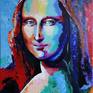 Hand painted Mona Lisa palette knife acrylic on Canvas, Ready to hang ...