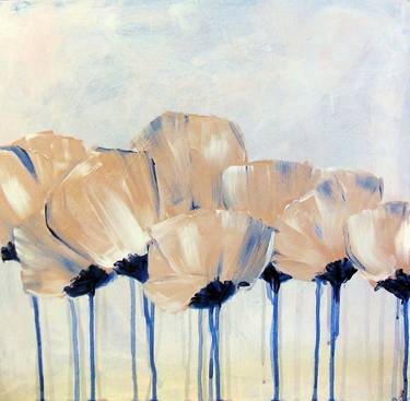 Original Abstract Expressionism Floral Paintings by Patty DelValle