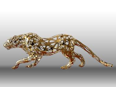 Leopard (Lifesize stainless Steel Wire statue) thumb