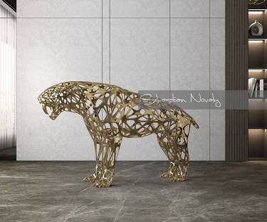 Sabertooth Tiger No.2(Stainless Steel Abstract Sculpture) thumb
