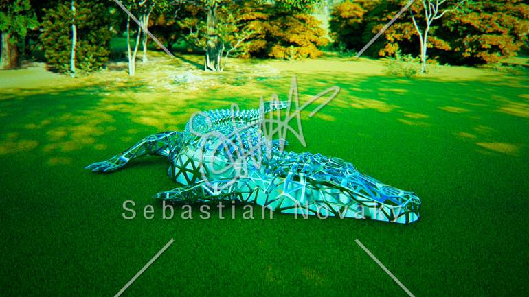 Original Abstract Animal Sculpture by Sebastian Novaky