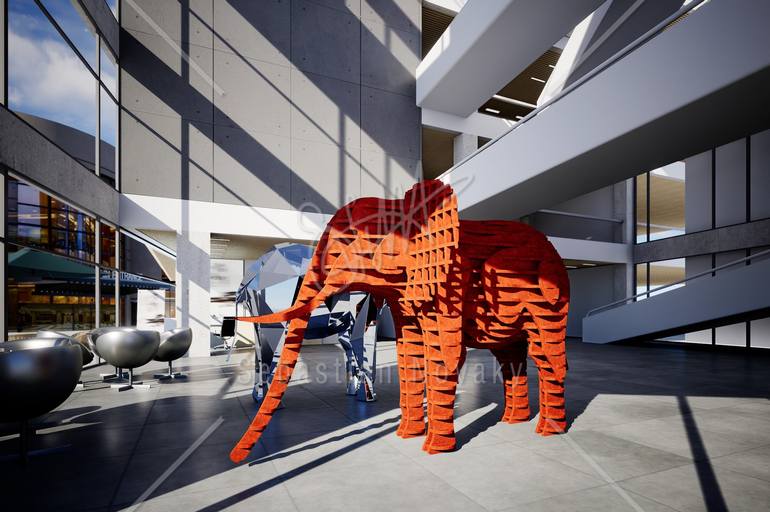 Original Abstract Animal Sculpture by Sebastian Novaky