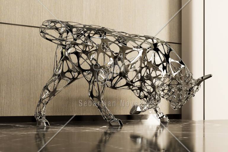 Original Abstract Animal Sculpture by Sebastian Novaky