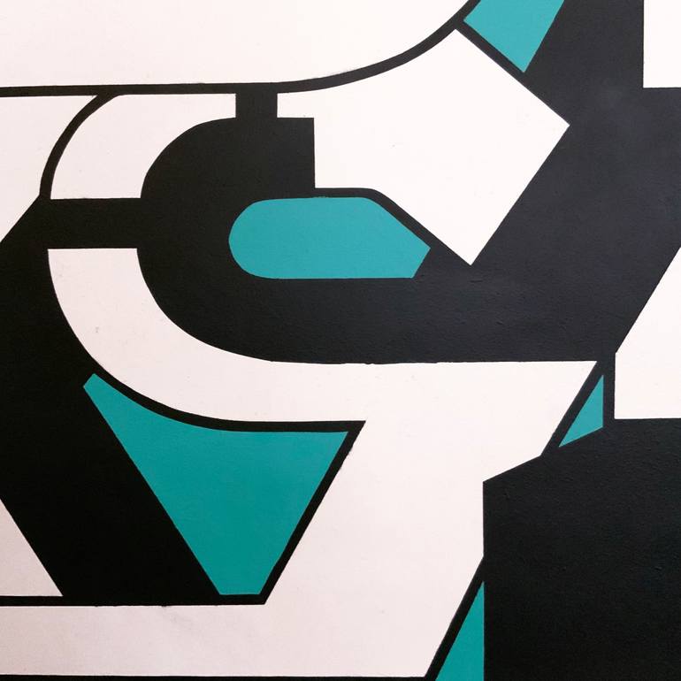 Original Abstract Typography Painting by Alpha Better