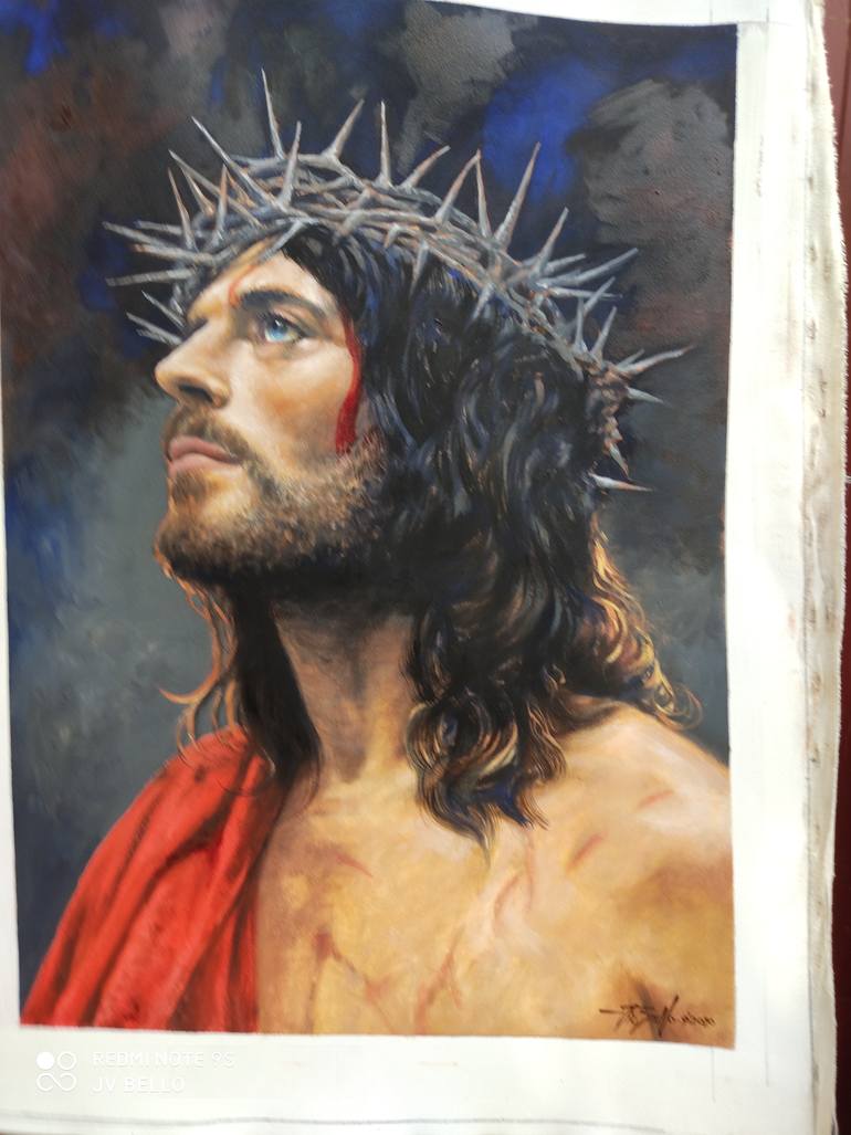 Original Realism Religion Painting by Vincent Bello