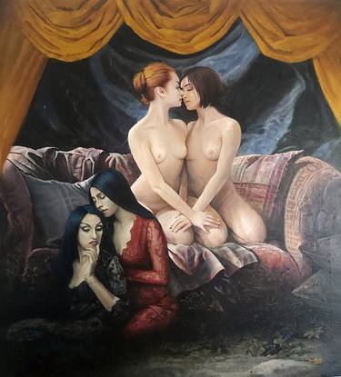 Print of Erotic Paintings by Eduardo Varela