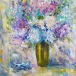 Hydrangea Painting Impasto Floral Original Art Pink Flower Wall Art ...