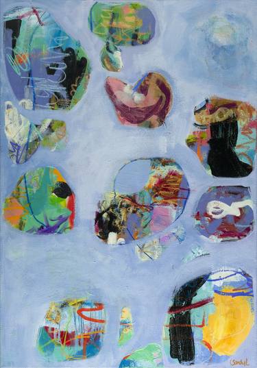 Original Abstract Expressionism Abstract Paintings by Sandy Leslie