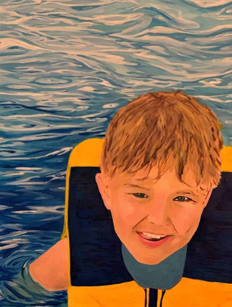 Learning to Swim Painting by Thomas Harle | Saatchi Art