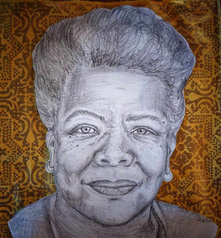 Maya Angelou Drawing by piyali banerjie Saatchi Art