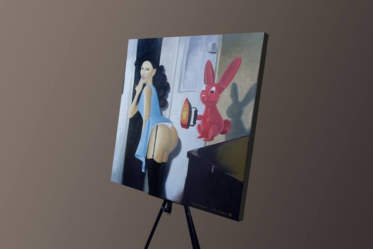 Original Minimalism Politics Painting by Alex Sandulescu