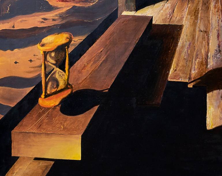 Original Conceptual Time Painting by Alex Sandulescu