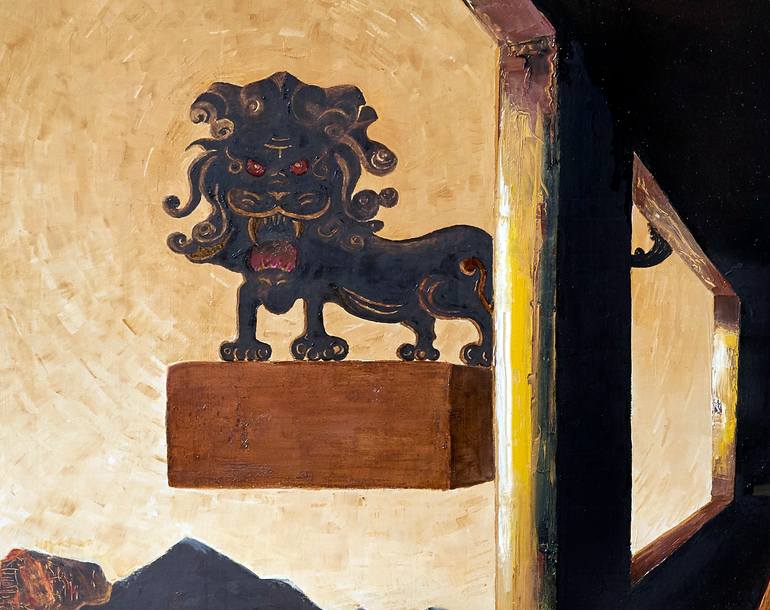 Original Conceptual Time Painting by Alex Sandulescu