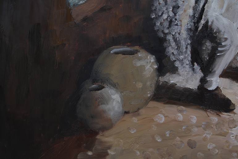 Original Impressionism People Painting by Alex Sandulescu