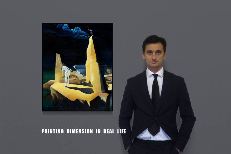 Original Figurative Nude Painting by Alex Sandulescu