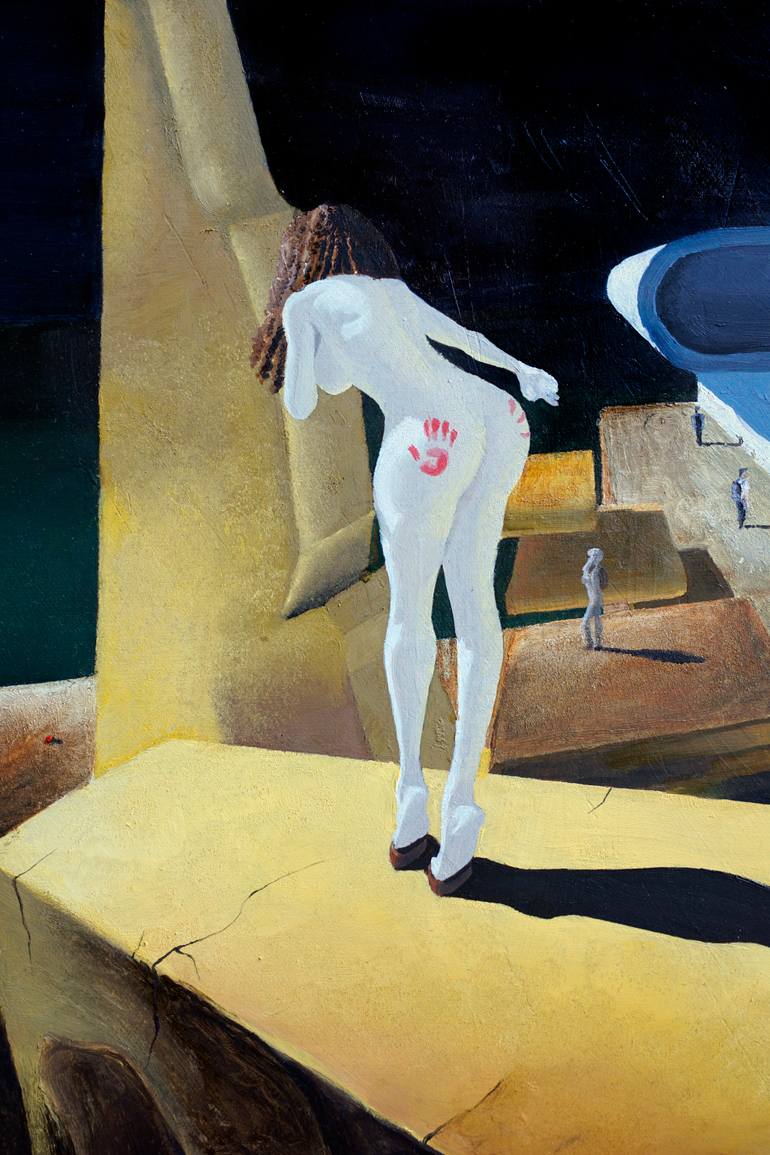 Original Figurative Nude Painting by Alex Sandulescu