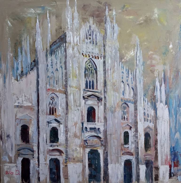 Milan Cathedral Painting By Milla D Onghia Saatchi Art