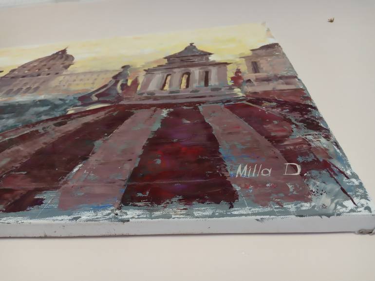 Original Impressionism Architecture Painting by Milla Dereniuk
